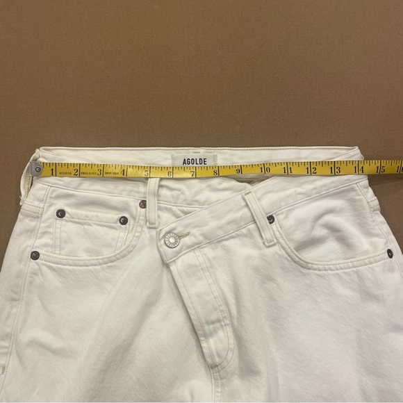 Agolde Criss Cross White Jeans Size 26 - Picture 11 of 13